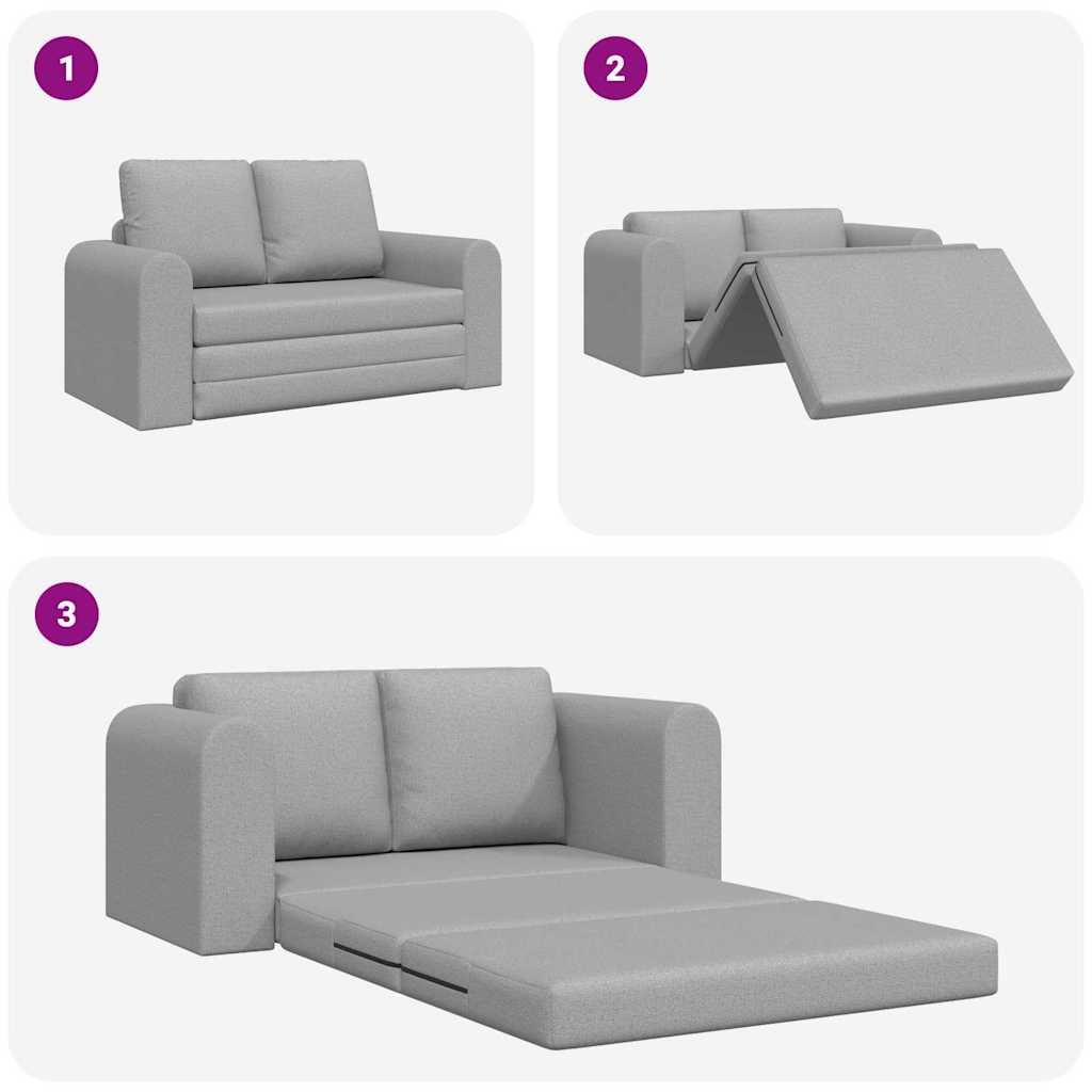 Sofá-Cama Cinza Nuvem 148 x 71 x 83 cm tecido