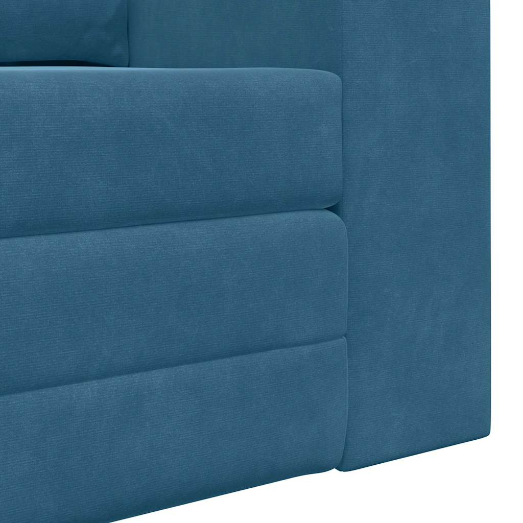Sofá-Cama Azul 148 x 71 x 83 cm Veludo