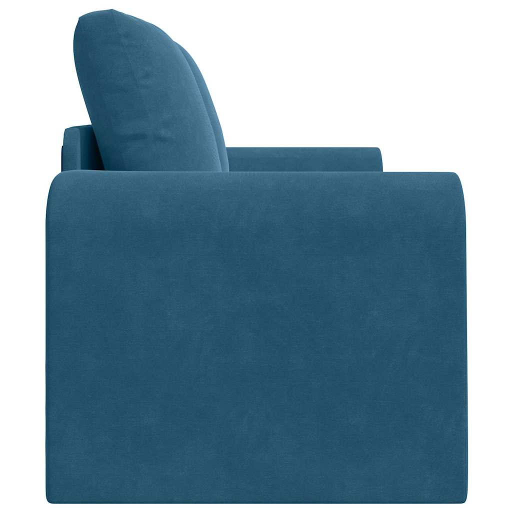 Sofá-Cama Azul 148 x 71 x 83 cm Veludo