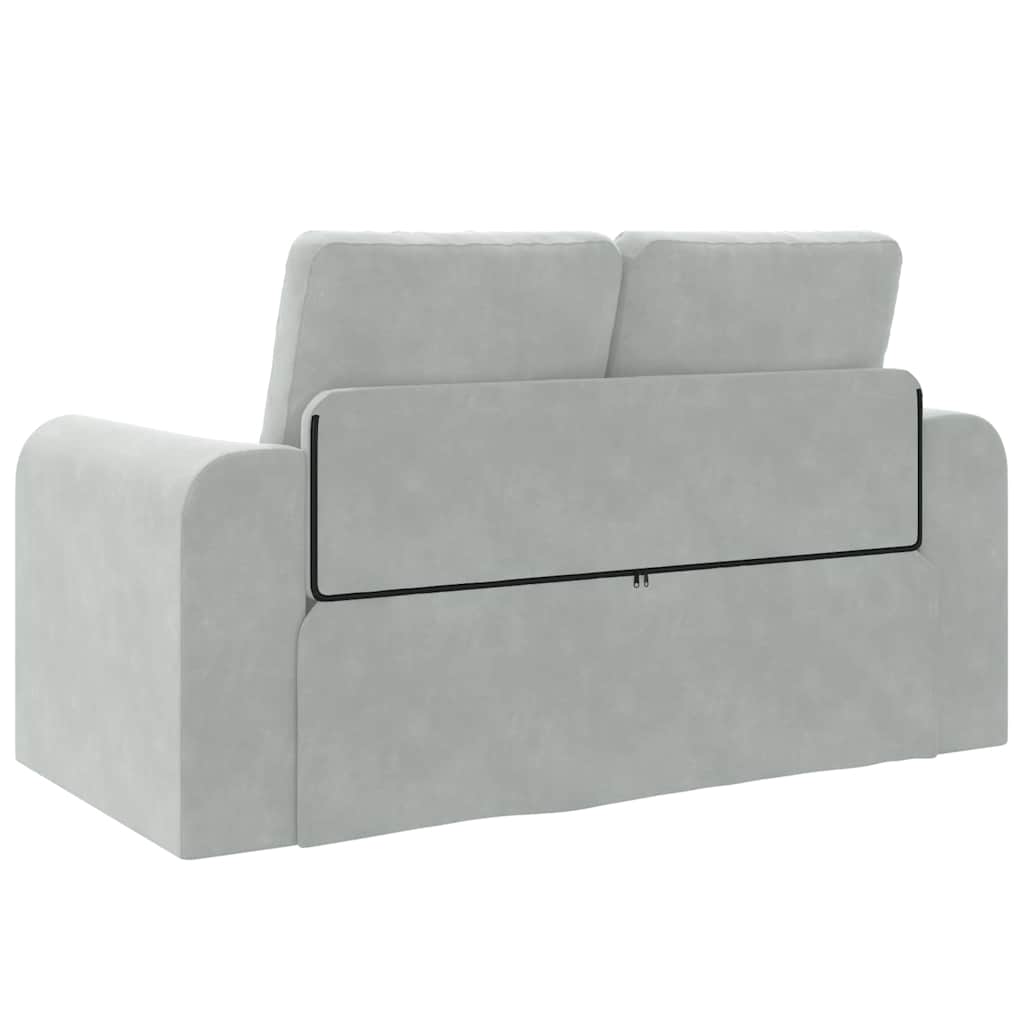 Sofá-Cama Cinzento-claro 148 x 71 x 83 cm Veludo