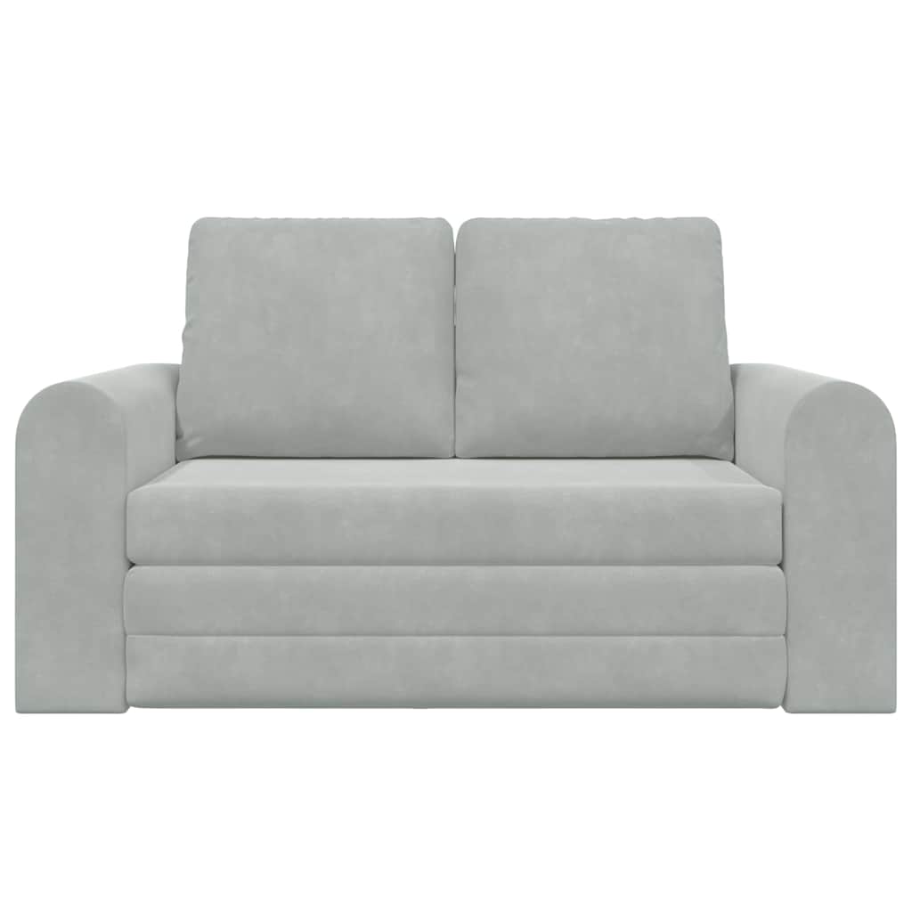 Sofá-Cama Cinzento-claro 148 x 71 x 83 cm Veludo