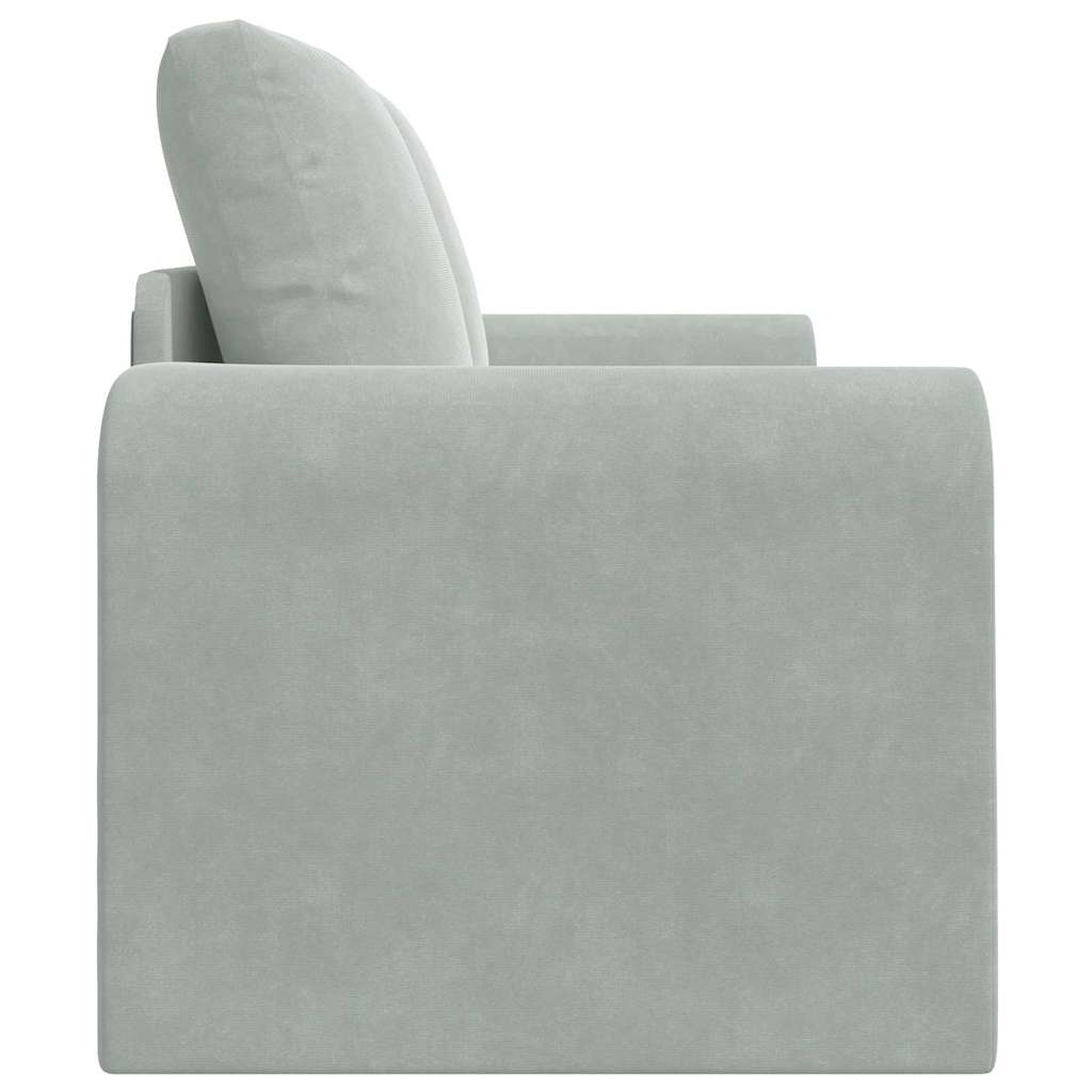 Sofá-Cama Cinzento-claro 148 x 71 x 83 cm Veludo