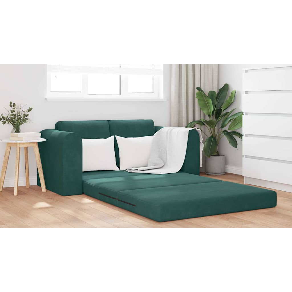 Sofá-Cama Verde-escuro 148 x 71 x 83 cm Veludo