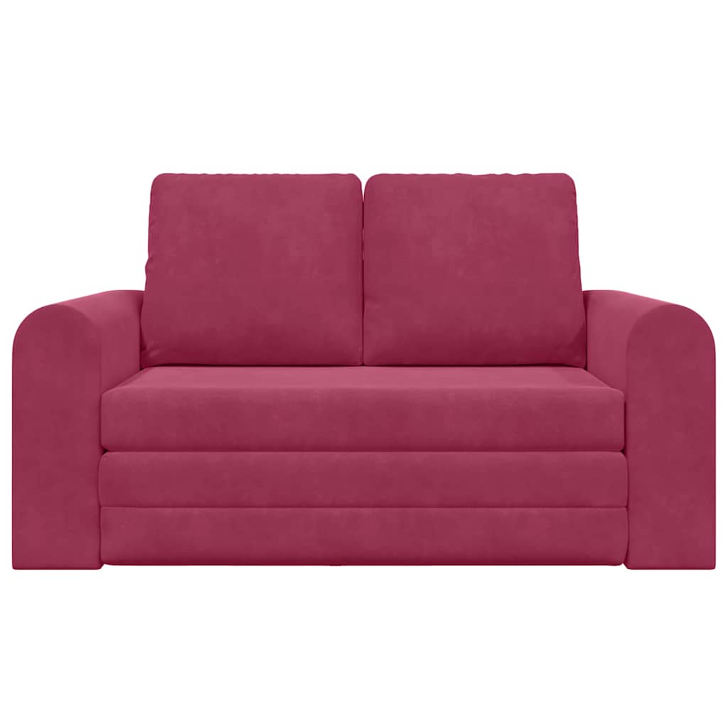 Sofá-Cama Vinho Vermelho 148 x 71 x 83 cm Veludo