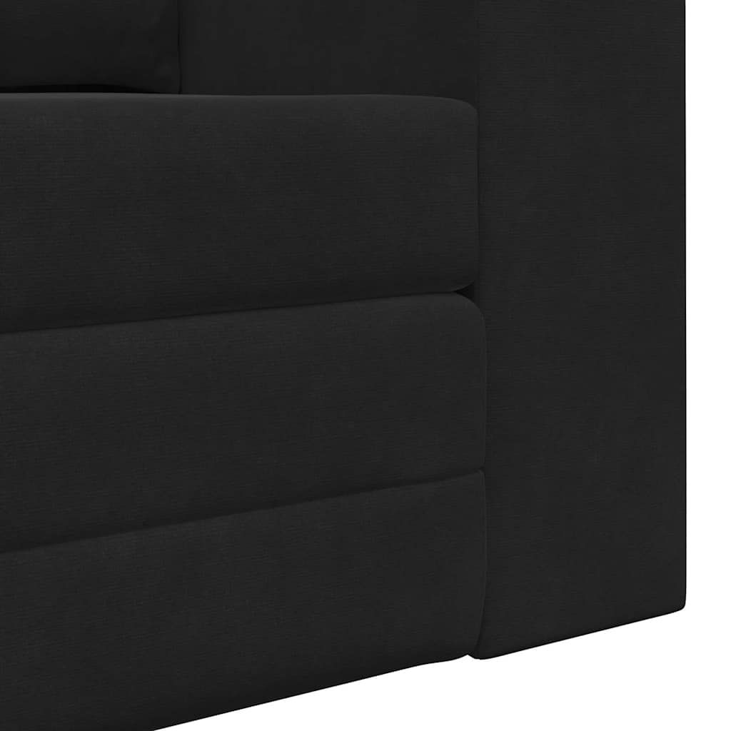 Sofá-Cama Preto 148 x 71 x 83 cm Veludo