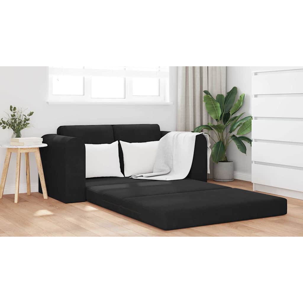 Sofá-Cama Preto 148 x 71 x 83 cm Veludo