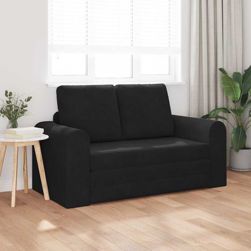 Sofá-Cama Preto 148 x 71 x 83 cm Veludo