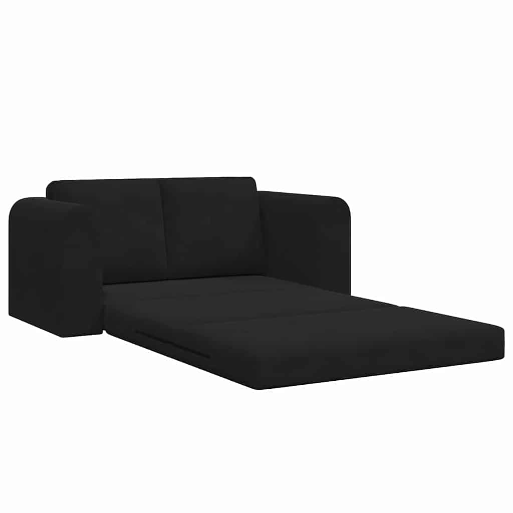 Sofá-Cama Preto 148 x 71 x 83 cm Veludo