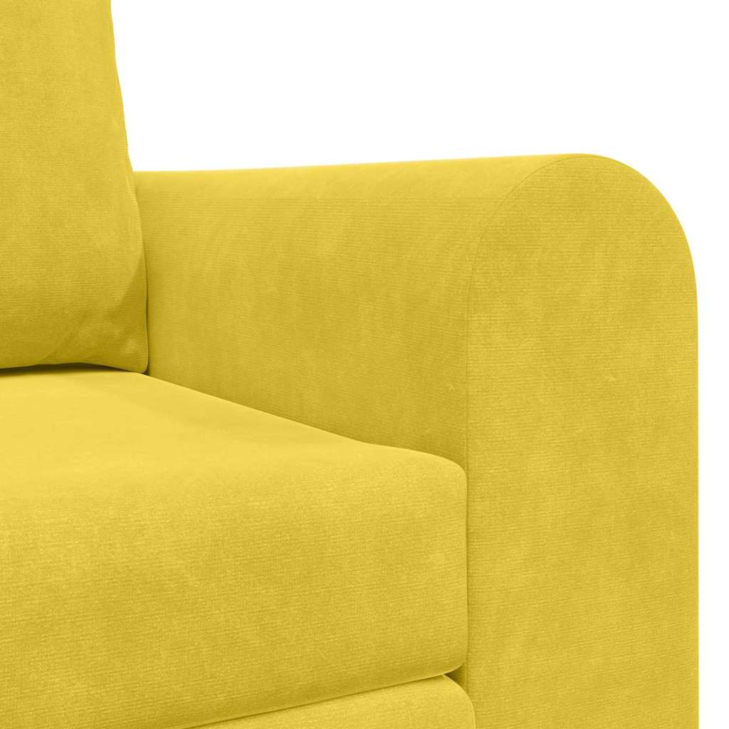Sofá-Cama Amarelo 148 x 71 x 83 cm Veludo