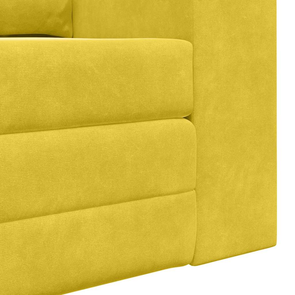 Sofá-Cama Amarelo 148 x 71 x 83 cm Veludo