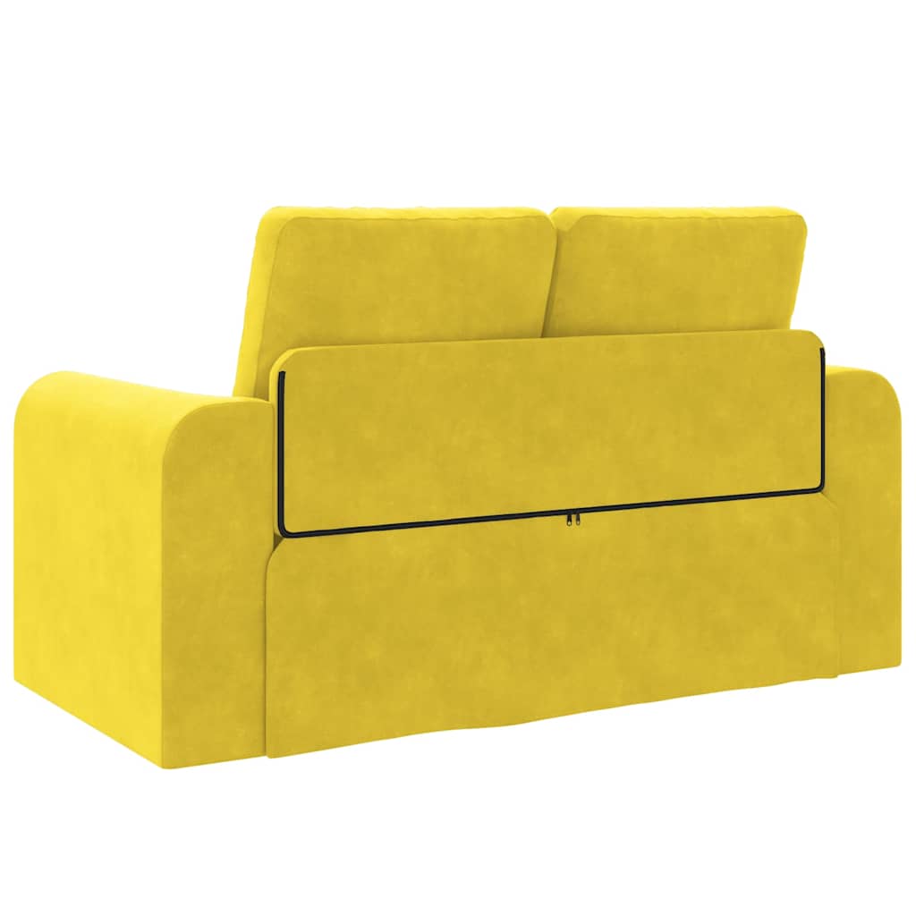 Sofá-Cama Amarelo 148 x 71 x 83 cm Veludo