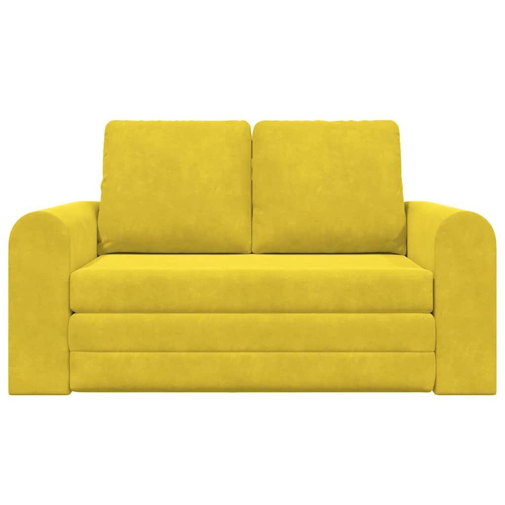 Sofá-Cama Amarelo 148 x 71 x 83 cm Veludo