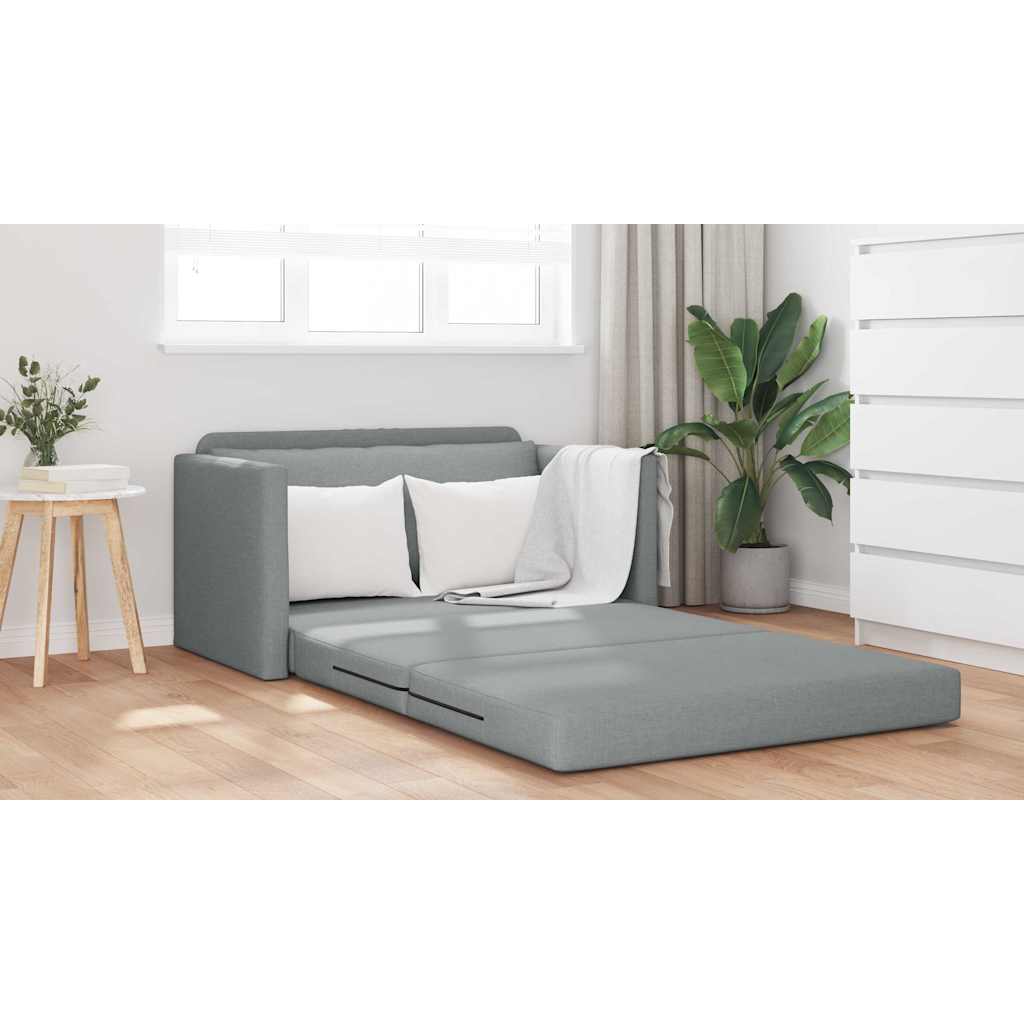 Sofá-Cama Cinzento-claro 124 x 71 x 78 cm tecido