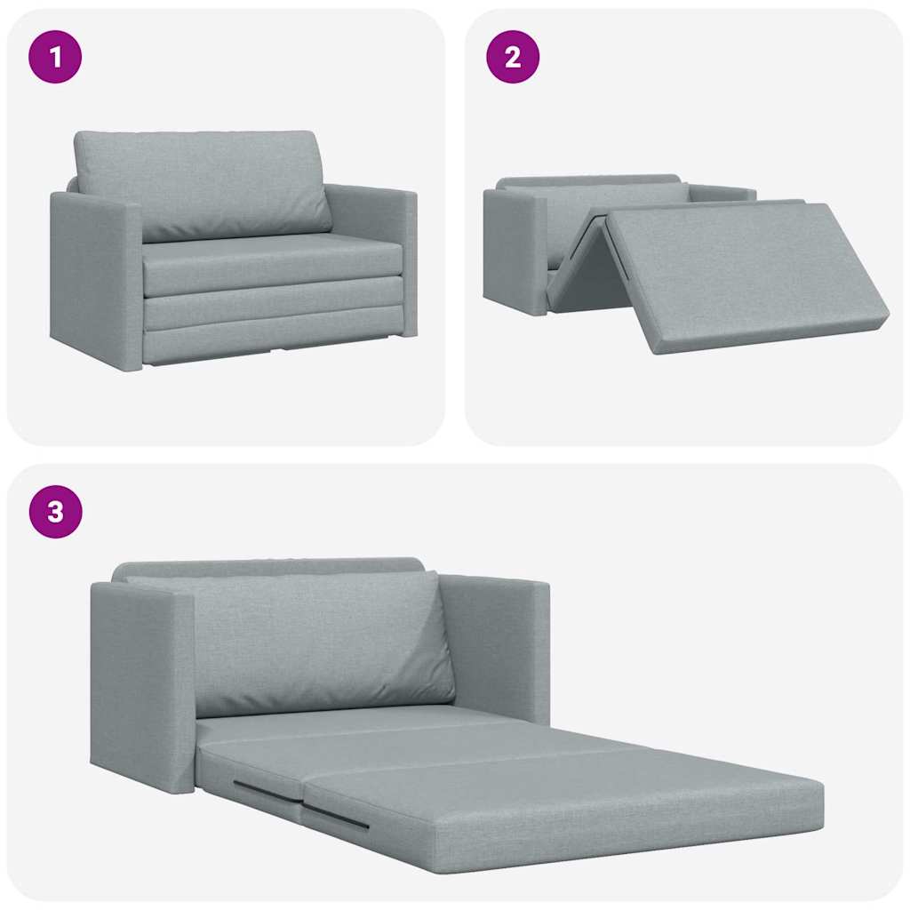 Sofá-Cama Cinzento-claro 124 x 71 x 78 cm tecido