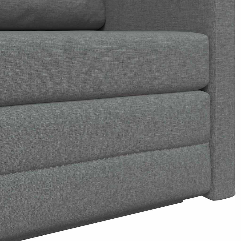 Sofá-Cama Cinzento escuro 124 x 71 x 78 cm tecido