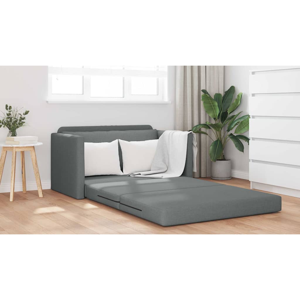 Sofá-Cama Cinzento escuro 124 x 71 x 78 cm tecido