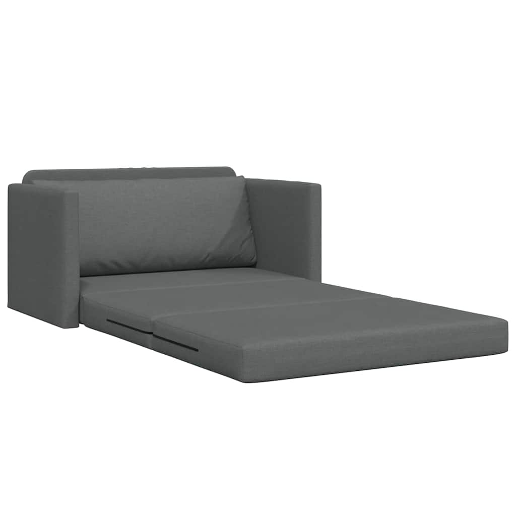 Sofá-Cama Cinzento escuro 124 x 71 x 78 cm tecido