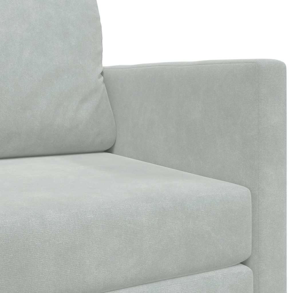 Sofá-Cama Cinzento-claro 124 x 204 x 61 cm Veludo