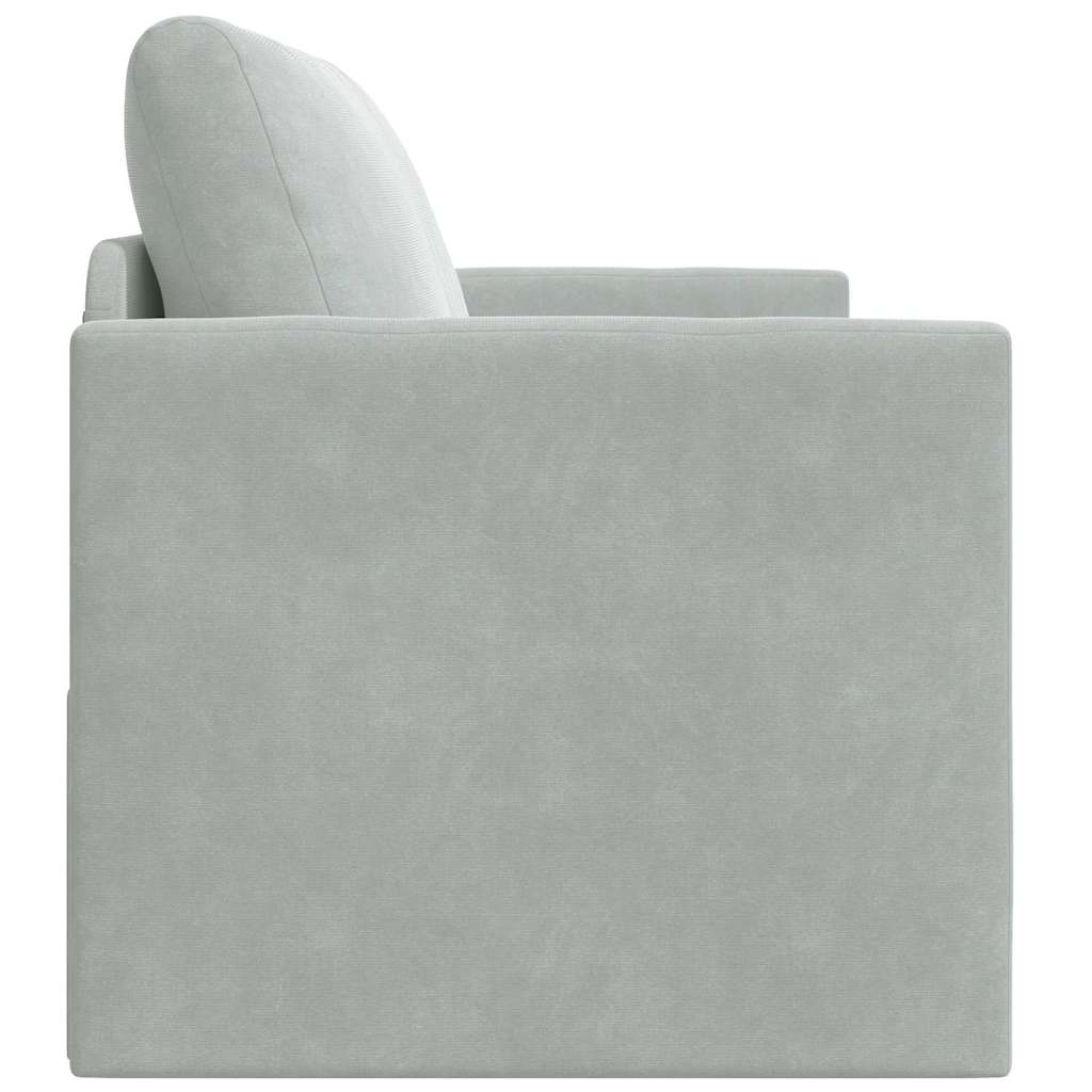 Sofá-Cama Cinzento-claro 124 x 204 x 61 cm Veludo