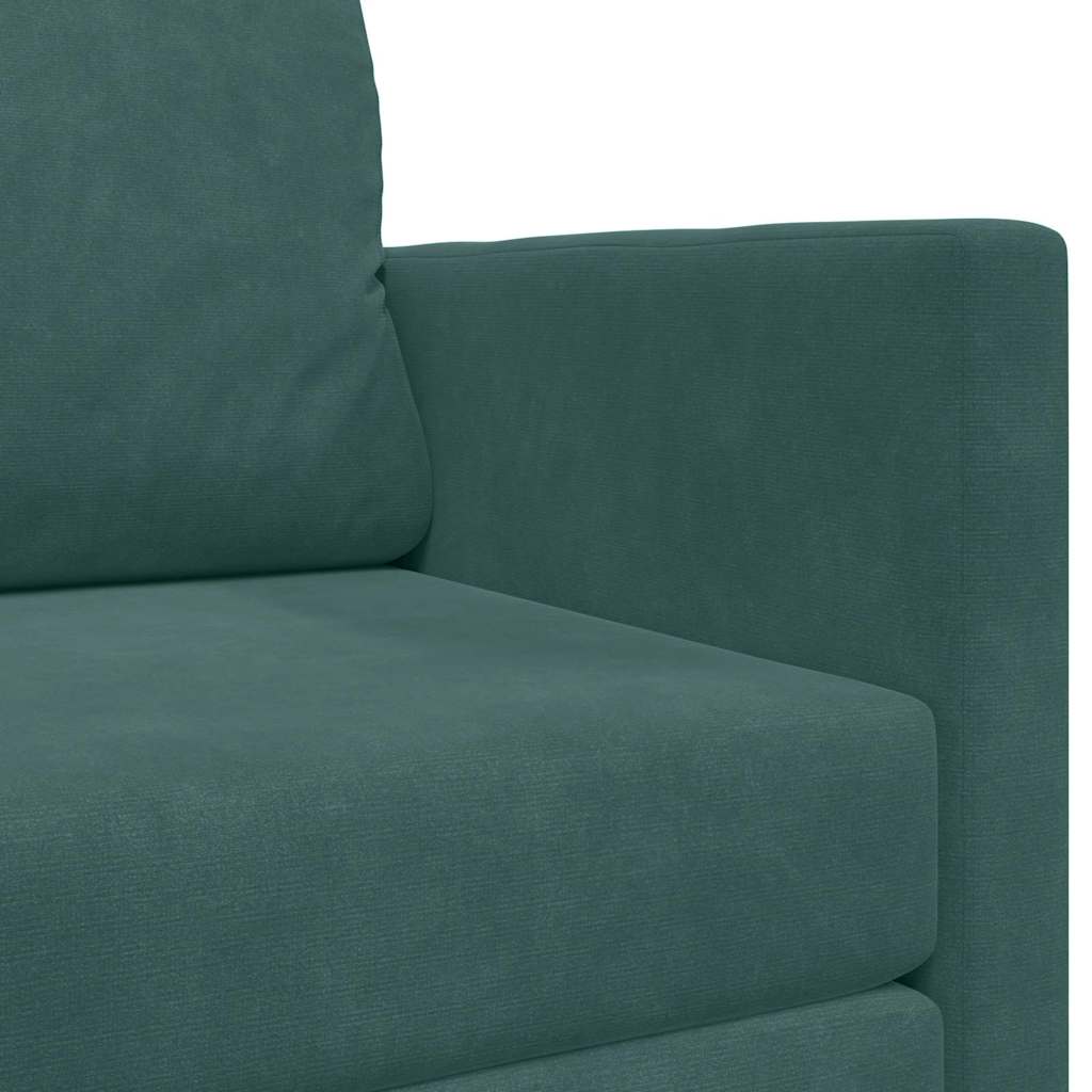 Sofá-Cama Verde Escuro 124 x 204 x 61 cm Veludo