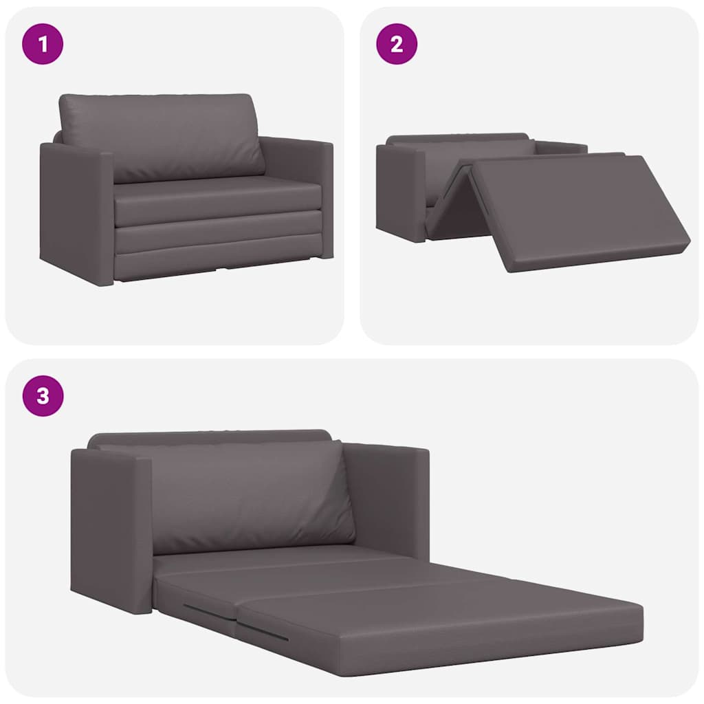 Sofá-Cama Cinzeto 124 x 71 x 78 cm Couro Artificial