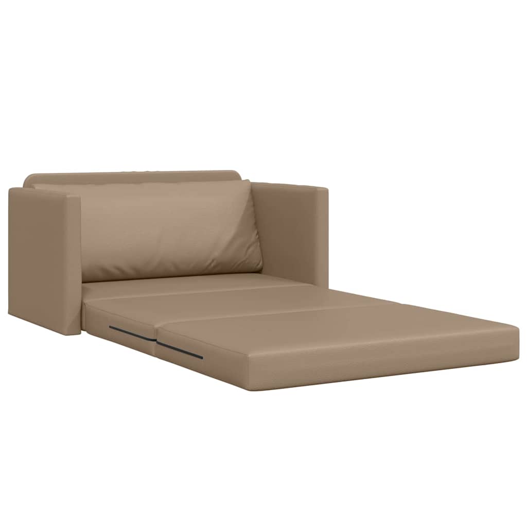 Sofá-Cama Cappuccino 124 x 71 x 78 cm Couro Artificial