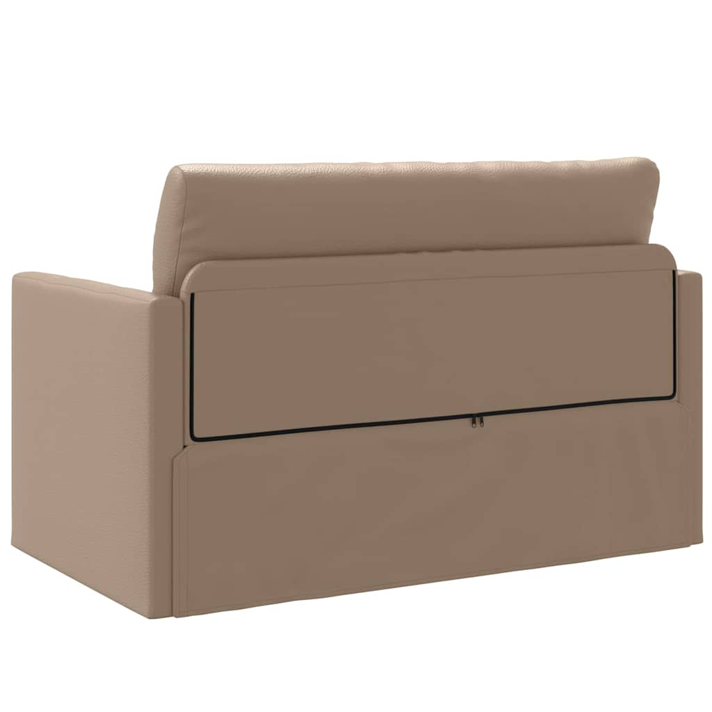 Sofá-Cama Cappuccino 124 x 71 x 78 cm Couro Artificial