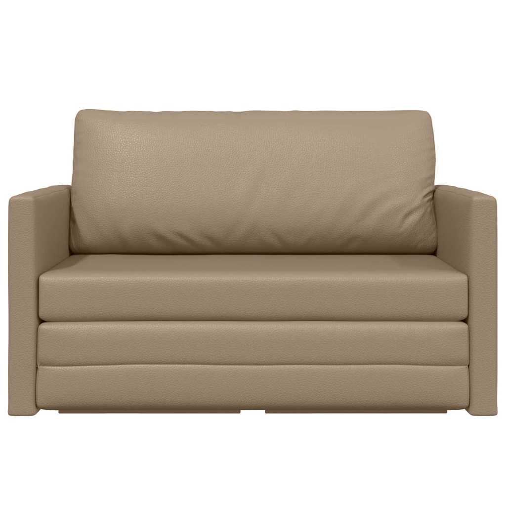Sofá-Cama Cappuccino 124 x 71 x 78 cm Couro Artificial