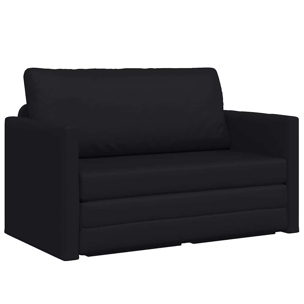 Sofá-Cama Preto 124 x 71 x 78 cm Couro Artificial