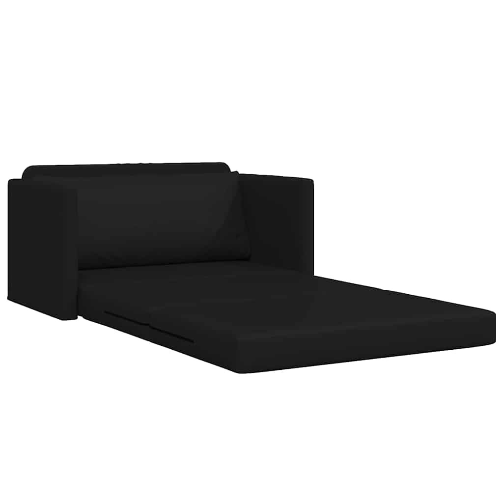 Sofá-Cama Preto 124 x 71 x 78 cm Couro Artificial
