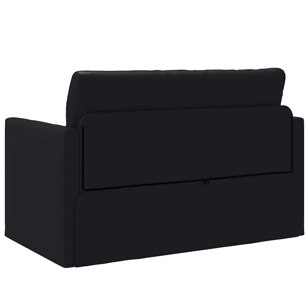 Sofá-Cama Preto 124 x 71 x 78 cm Couro Artificial