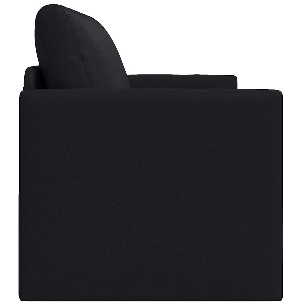 Sofá-Cama Preto 124 x 71 x 78 cm Couro Artificial
