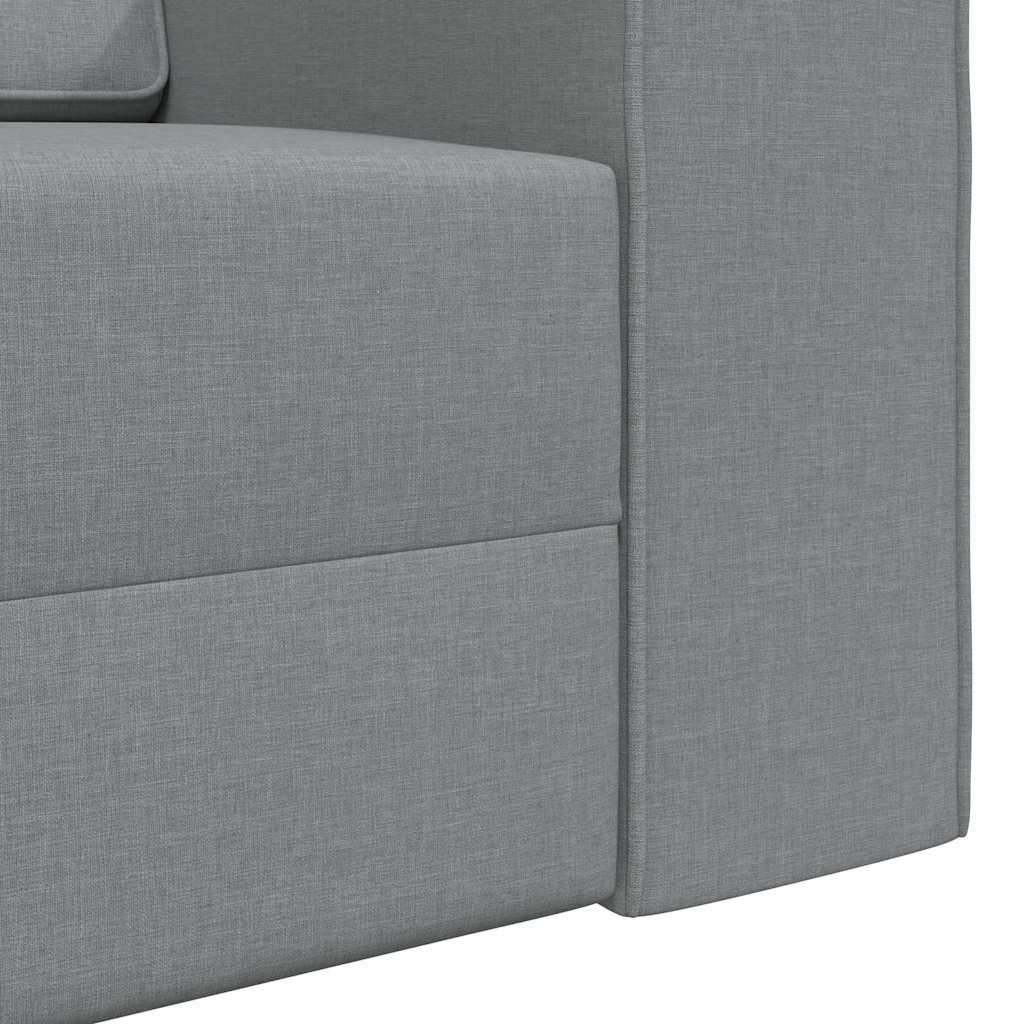 Sofá-cama de chão Cinzento-claro 245 x 78 x 77 cm tecido