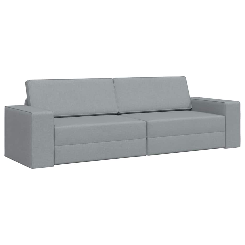 Sofá-cama de chão Cinzento-claro 245 x 78 x 77 cm tecido