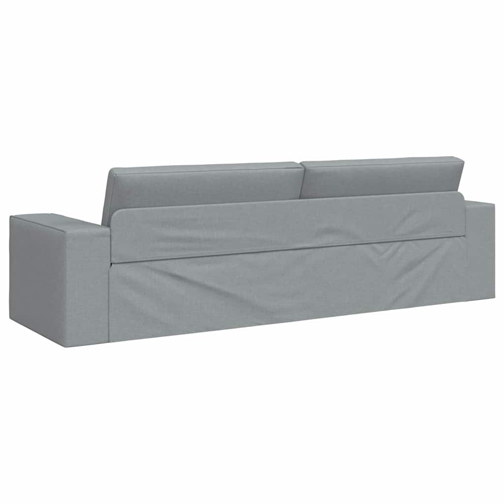 Sofá-cama de chão Cinzento-claro 245 x 78 x 77 cm tecido
