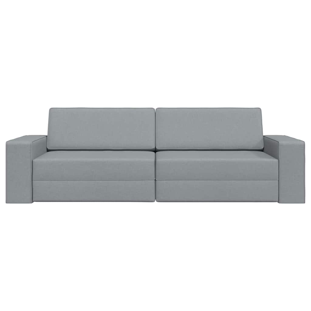 Sofá-cama de chão Cinzento-claro 245 x 78 x 77 cm tecido
