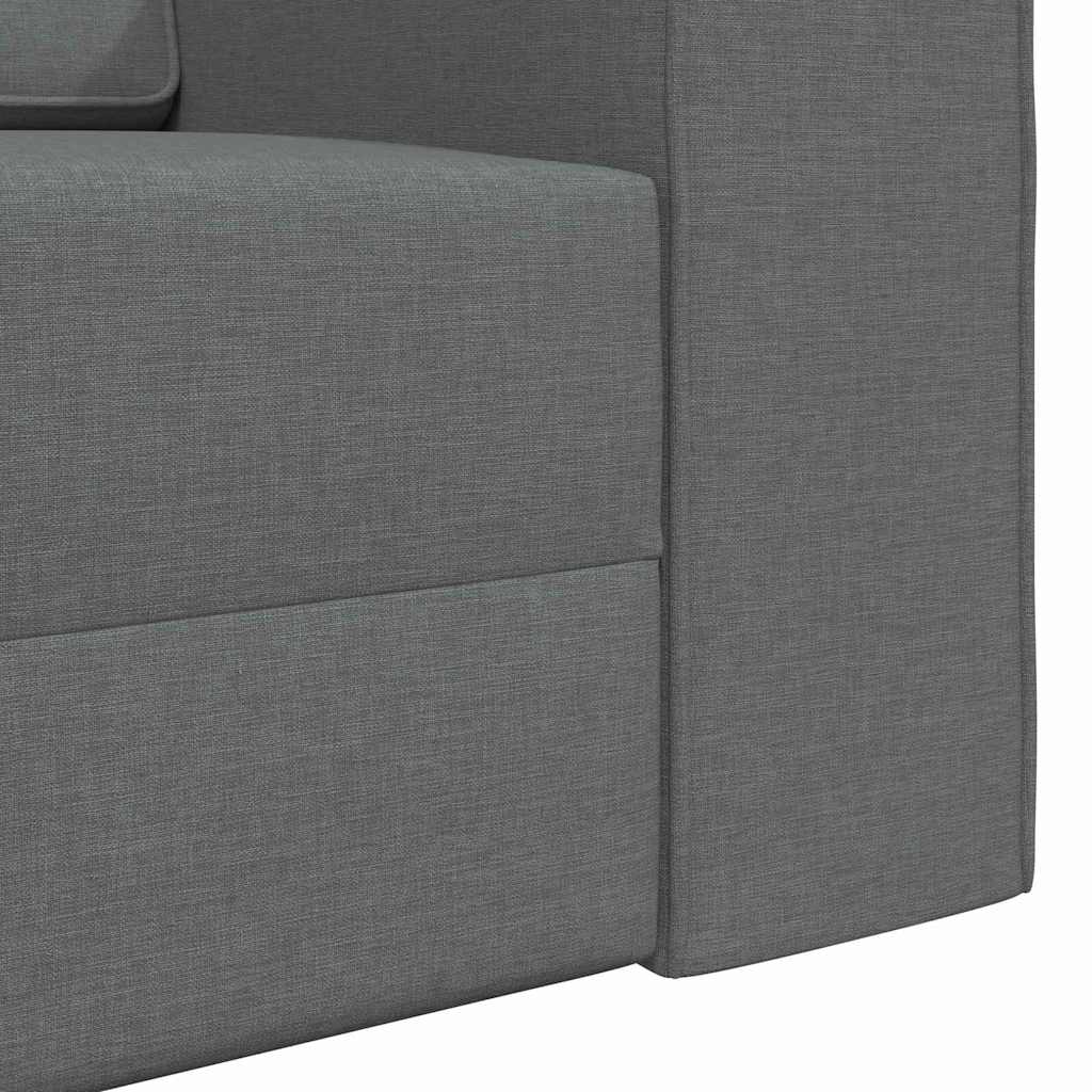 Sofá-cama de chão Cinza Escuro 245 x 78 x 77 cm tecido