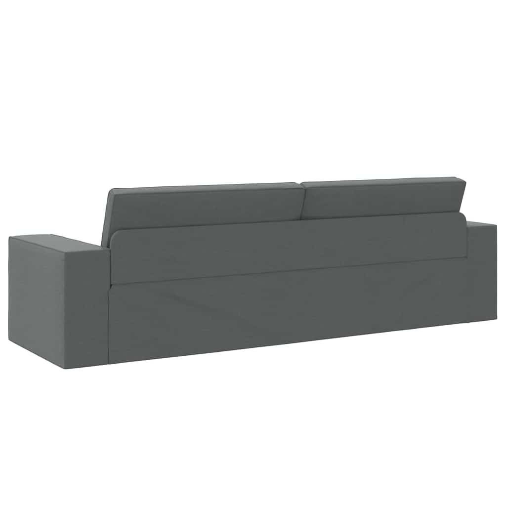 Sofá-cama de chão Cinza Escuro 245 x 78 x 77 cm tecido