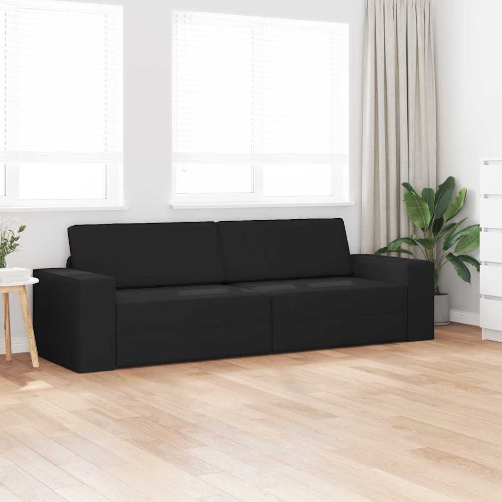Sofá-cama de chão Preto 245 x 78 x 77 cm tecido