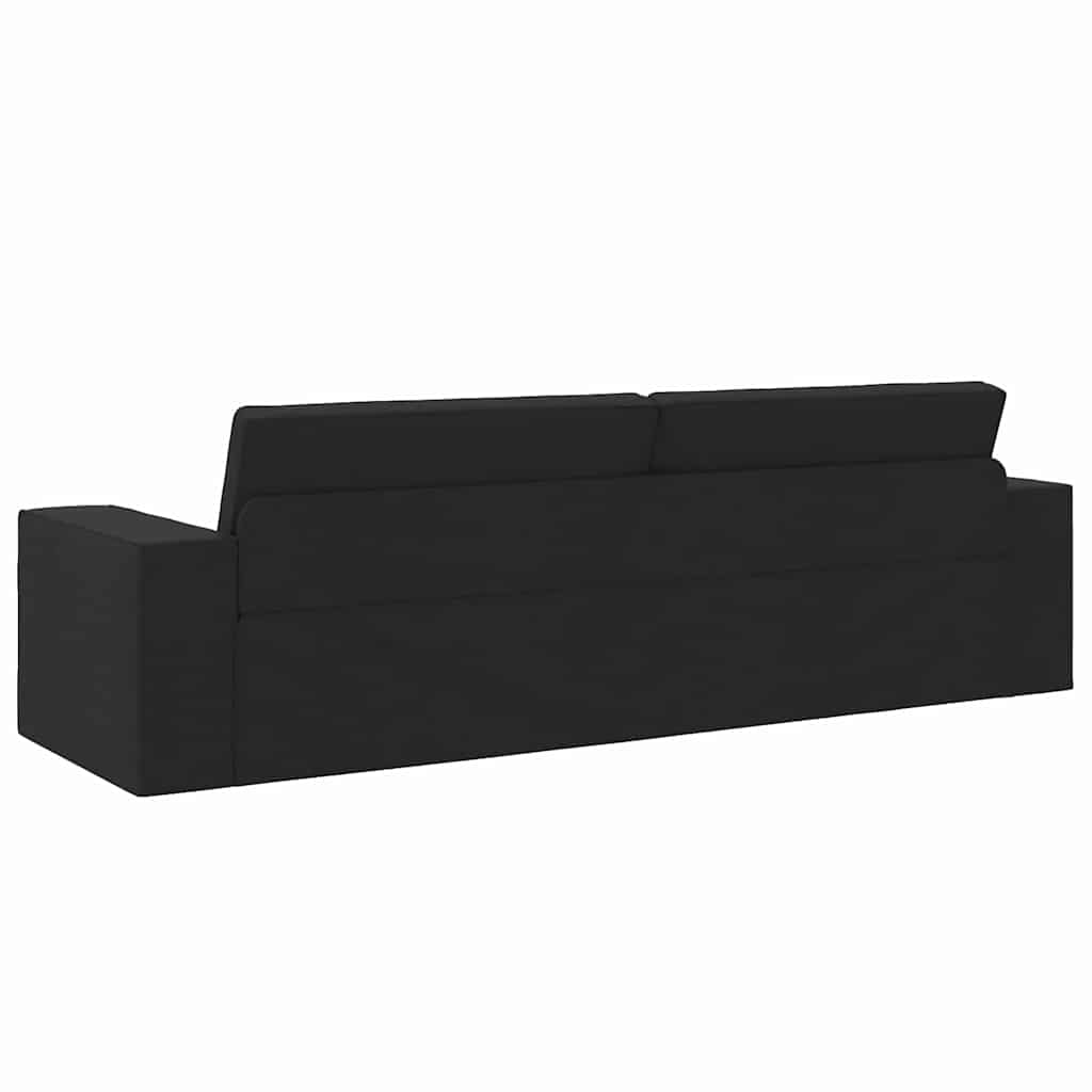 Sofá-cama de chão Preto 245 x 78 x 77 cm tecido