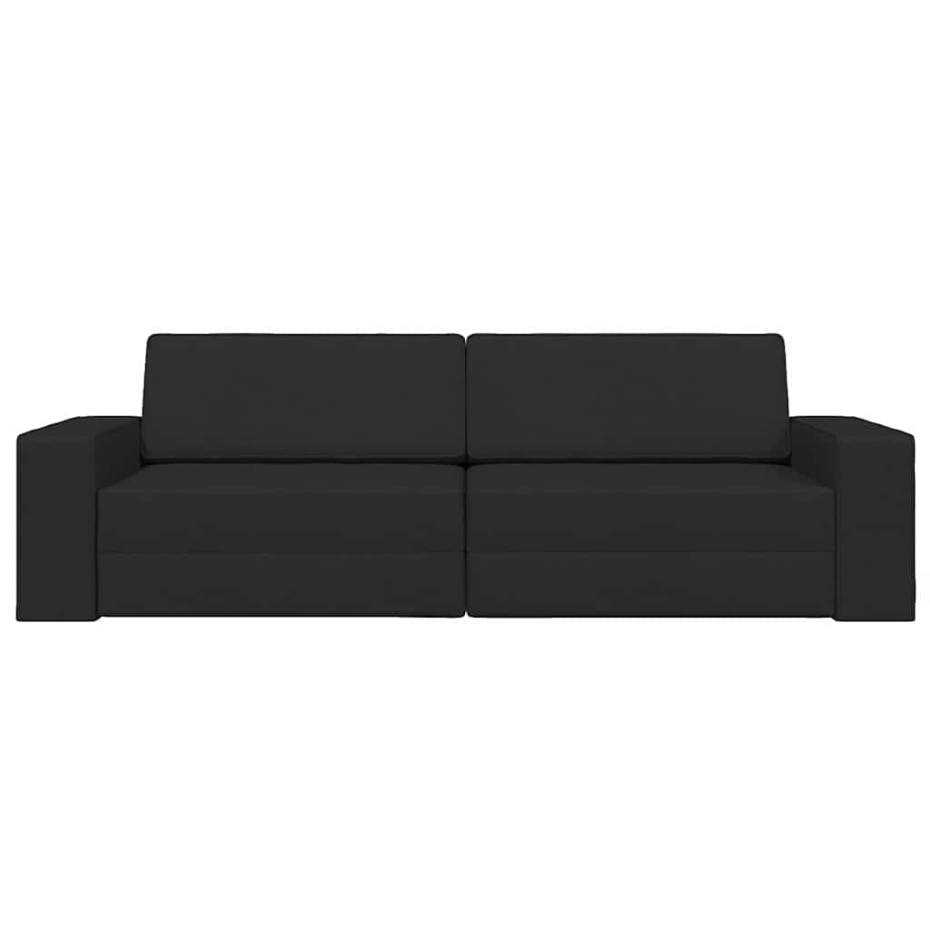 Sofá-cama de chão Preto 245 x 78 x 77 cm tecido