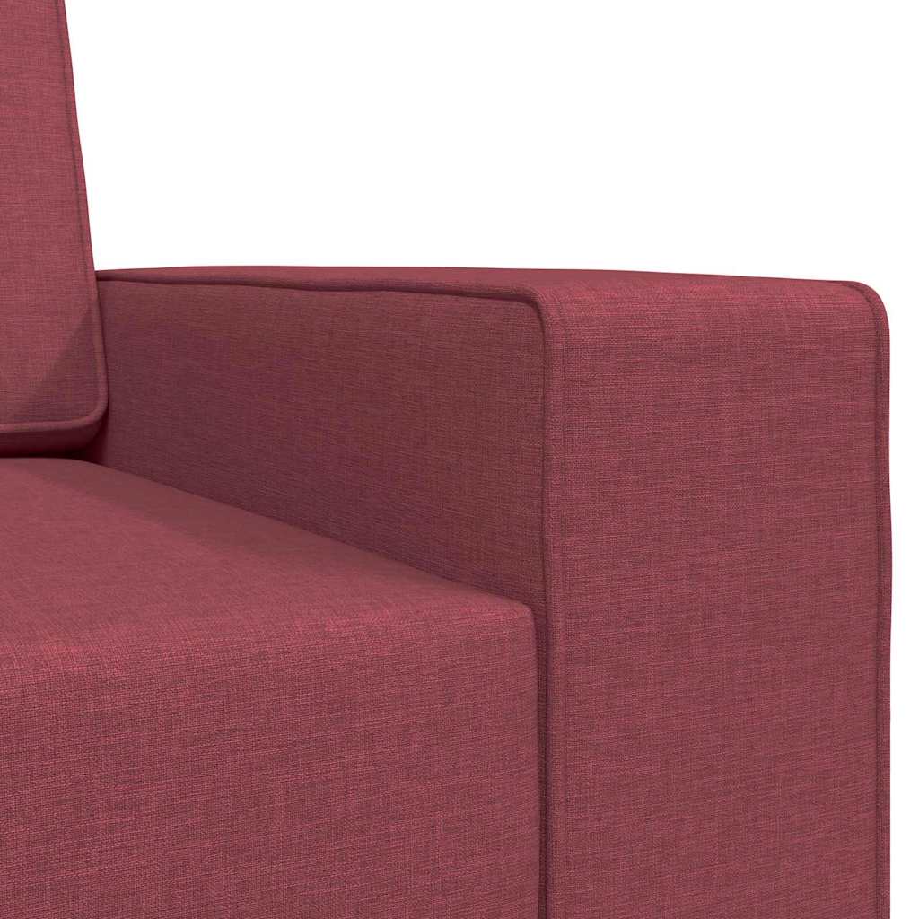 Sofá-cama de chão vermelho tinto 245 x 78 x 77 cm tecido