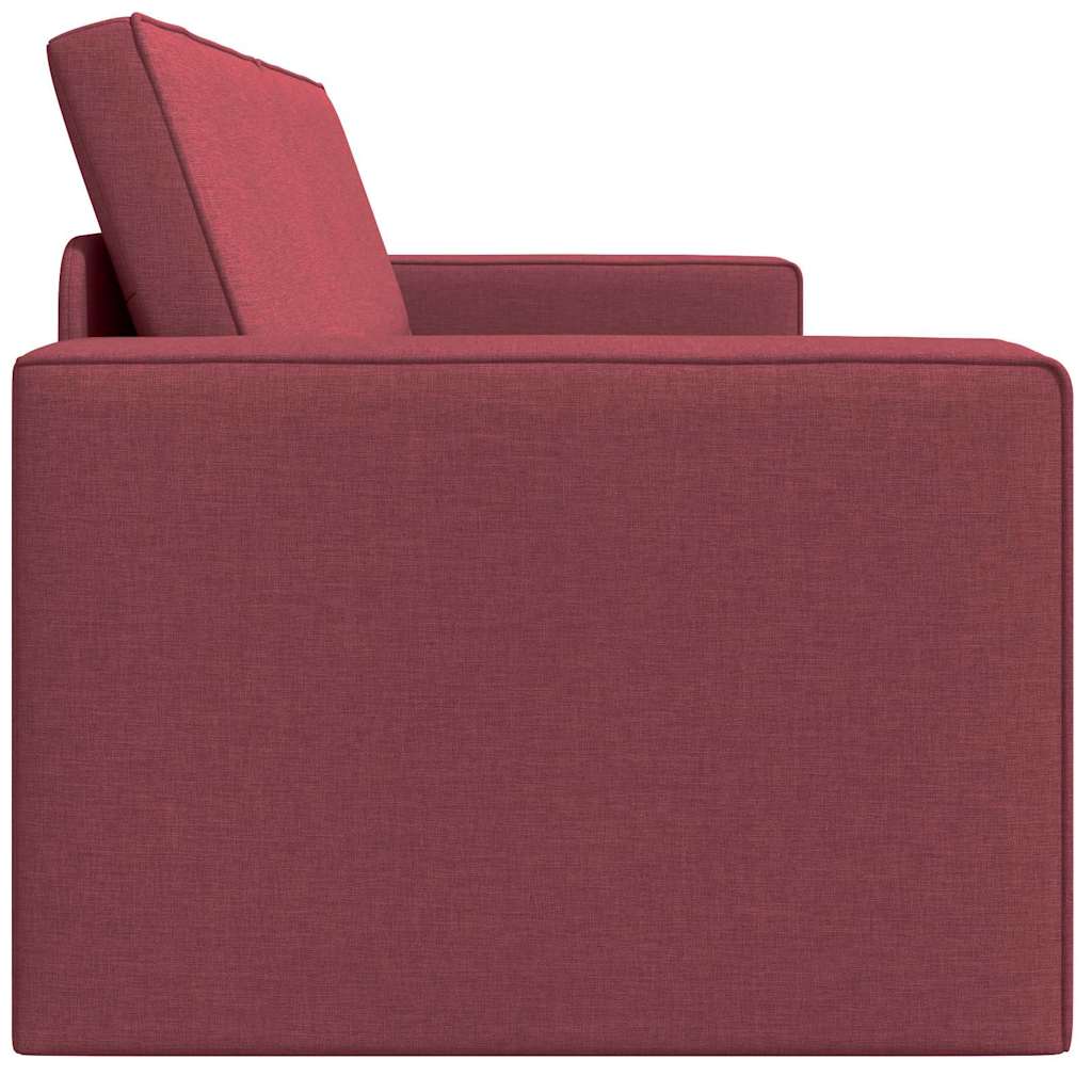 Sofá-cama de chão vermelho tinto 245 x 78 x 77 cm tecido