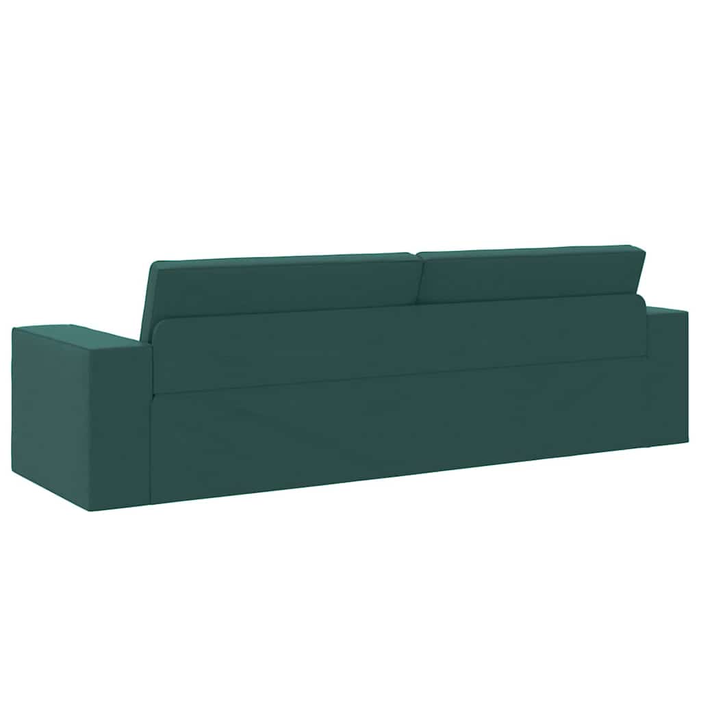 Sofá-cama de chão Verde-escuro 245 x 78 x 77 cm tecido