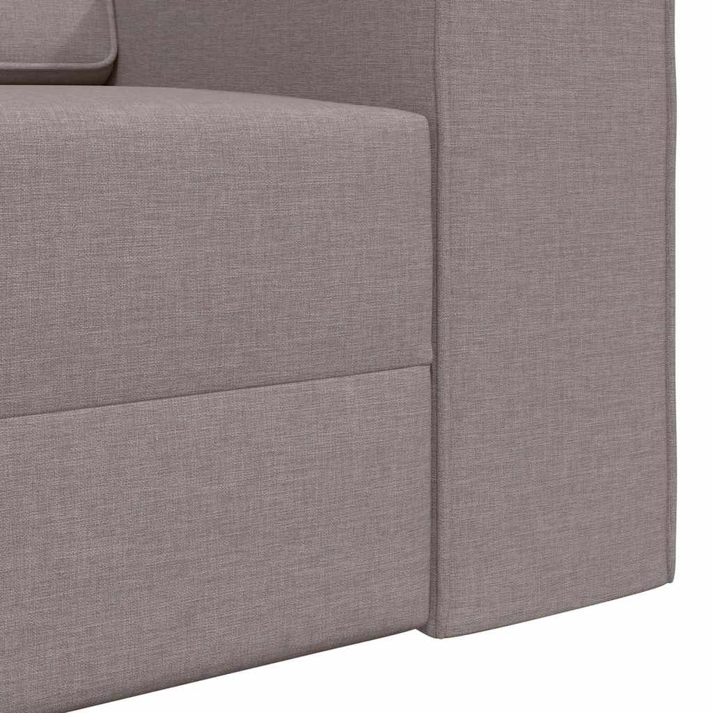 Sofá-cama de chão Cinzento-acastanhado 245 x 78 x 77 cm tecido