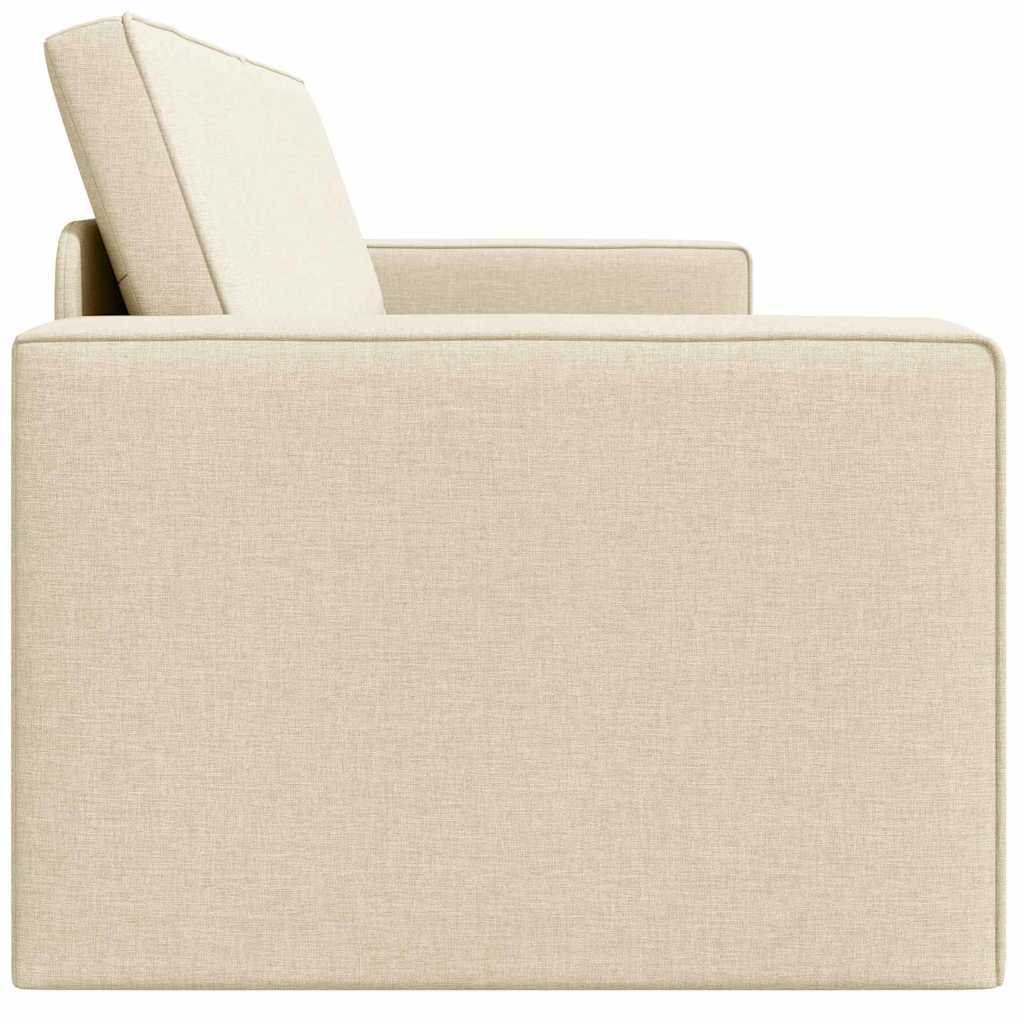 Sofá-cama Creme 245 x 78 x 77 cm tecido