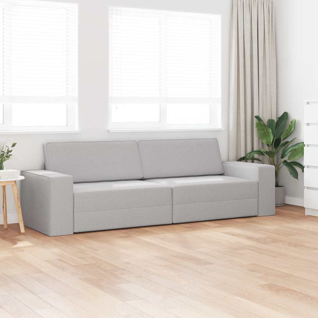 Sofá-cama Cinza Nuvem 245 x 78 x 77 cm tecido