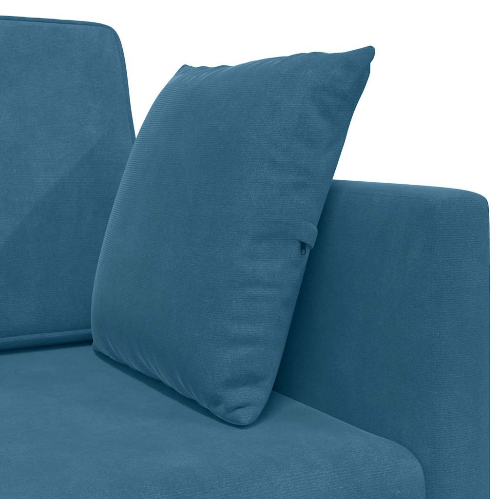 Sofá-Cama Azul 213 x 70 x 77 cm Veludo