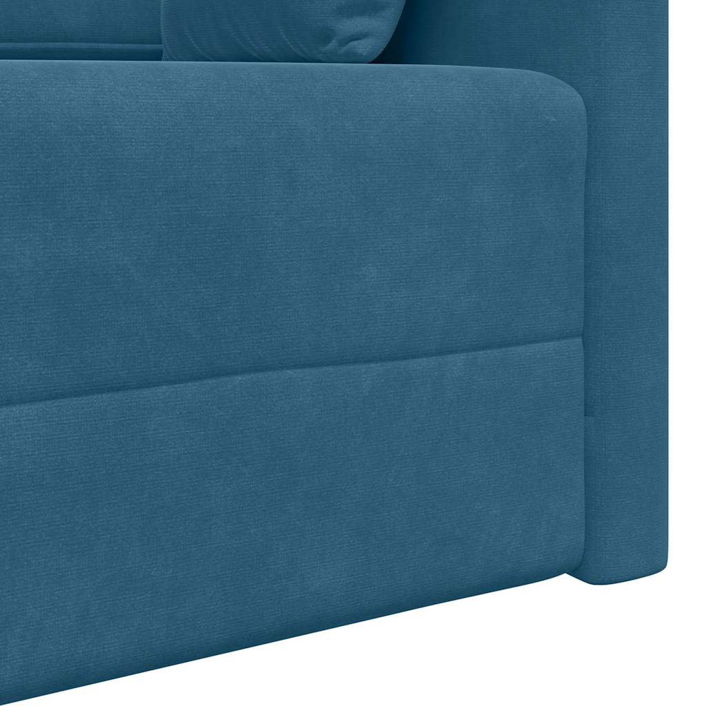 Sofá-Cama Azul 213 x 70 x 77 cm Veludo