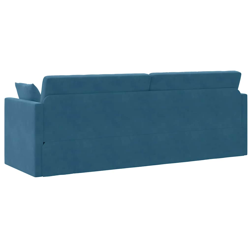 Sofá-Cama Azul 213 x 70 x 77 cm Veludo